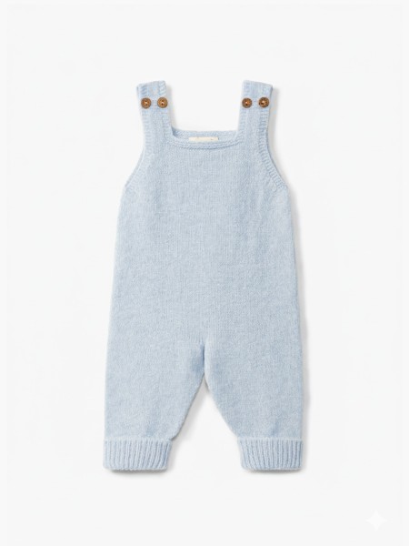 Knitted wool dungarees