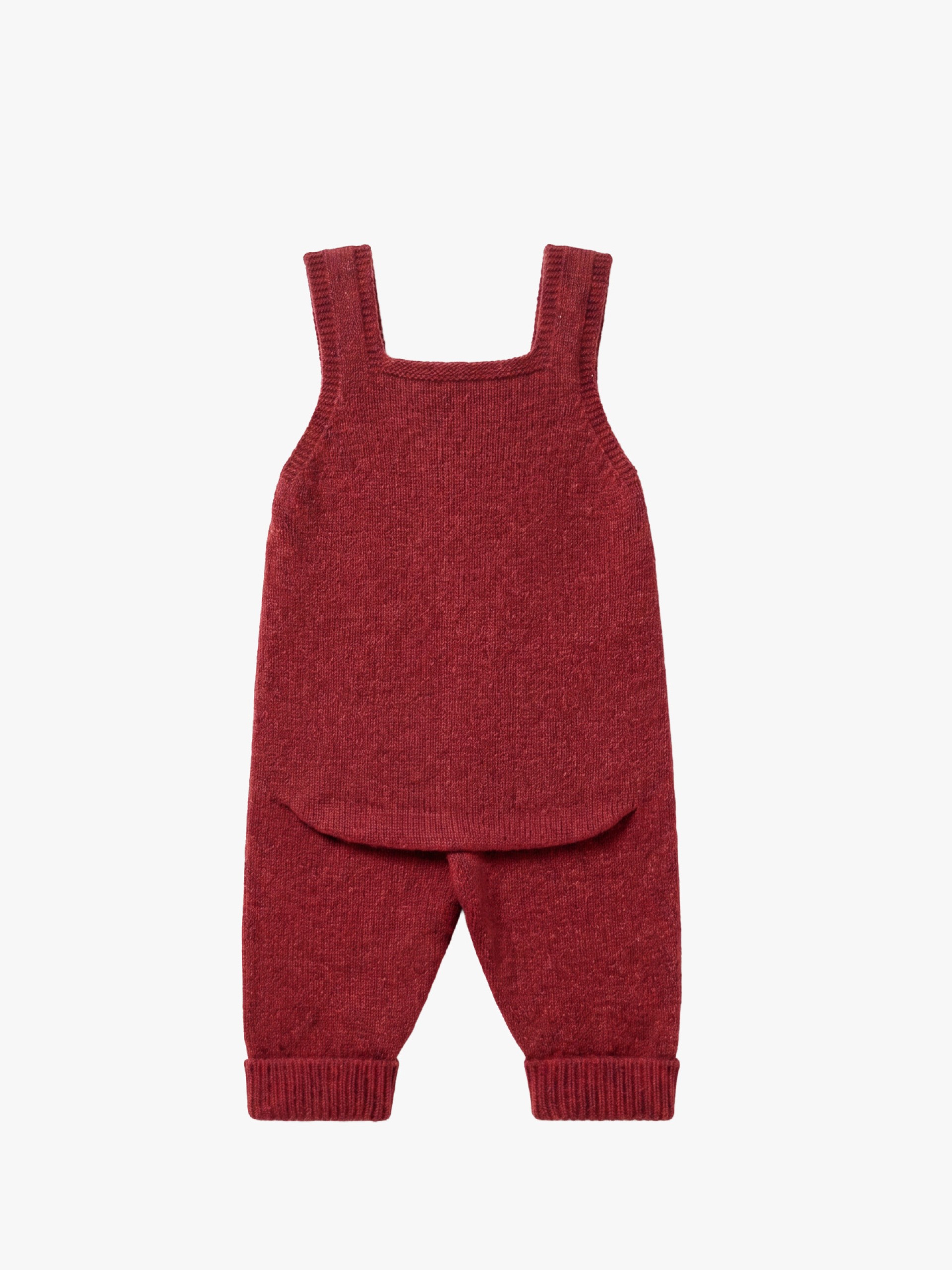Knitted wool dungarees