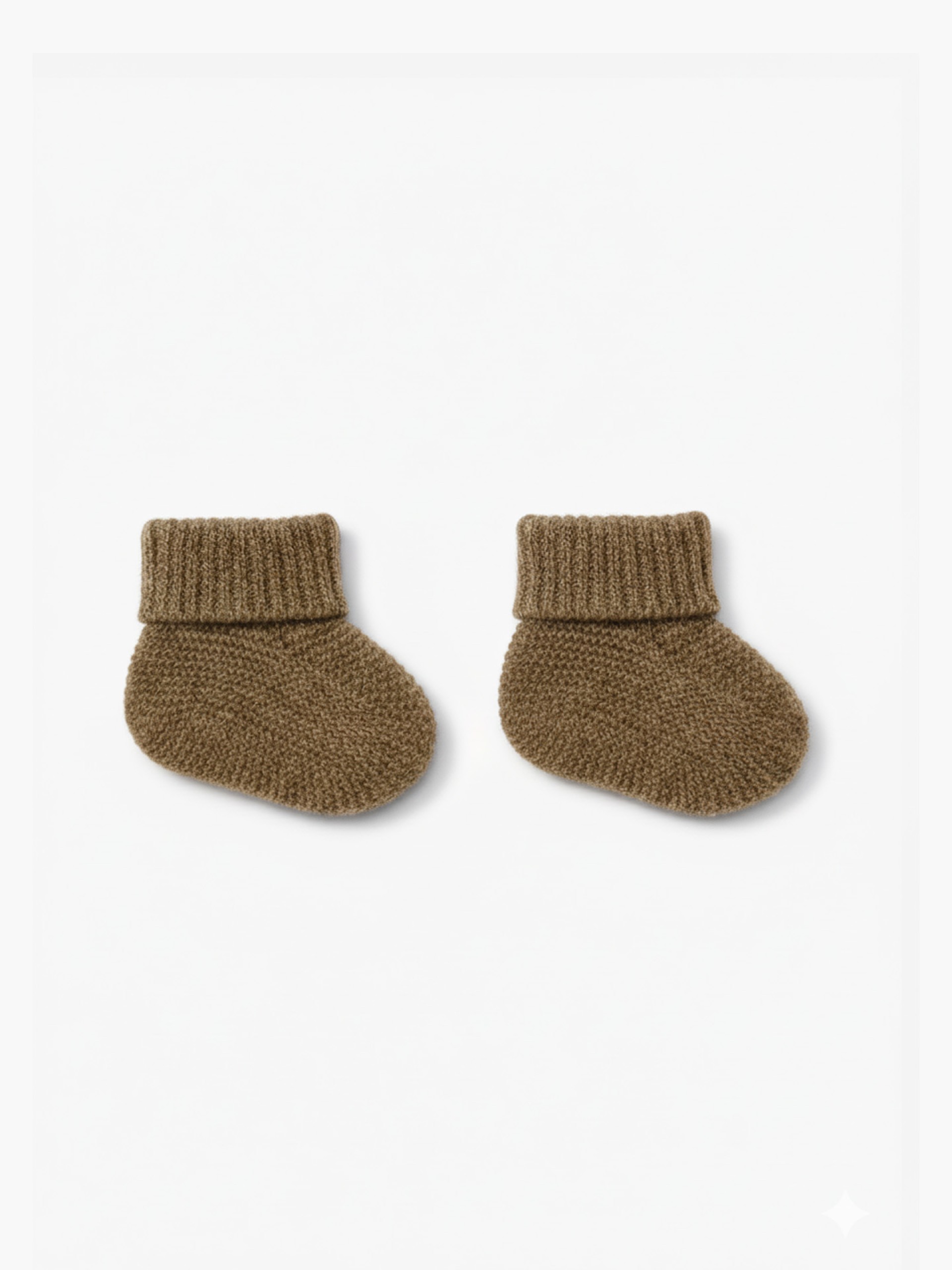 Knitted wool booties