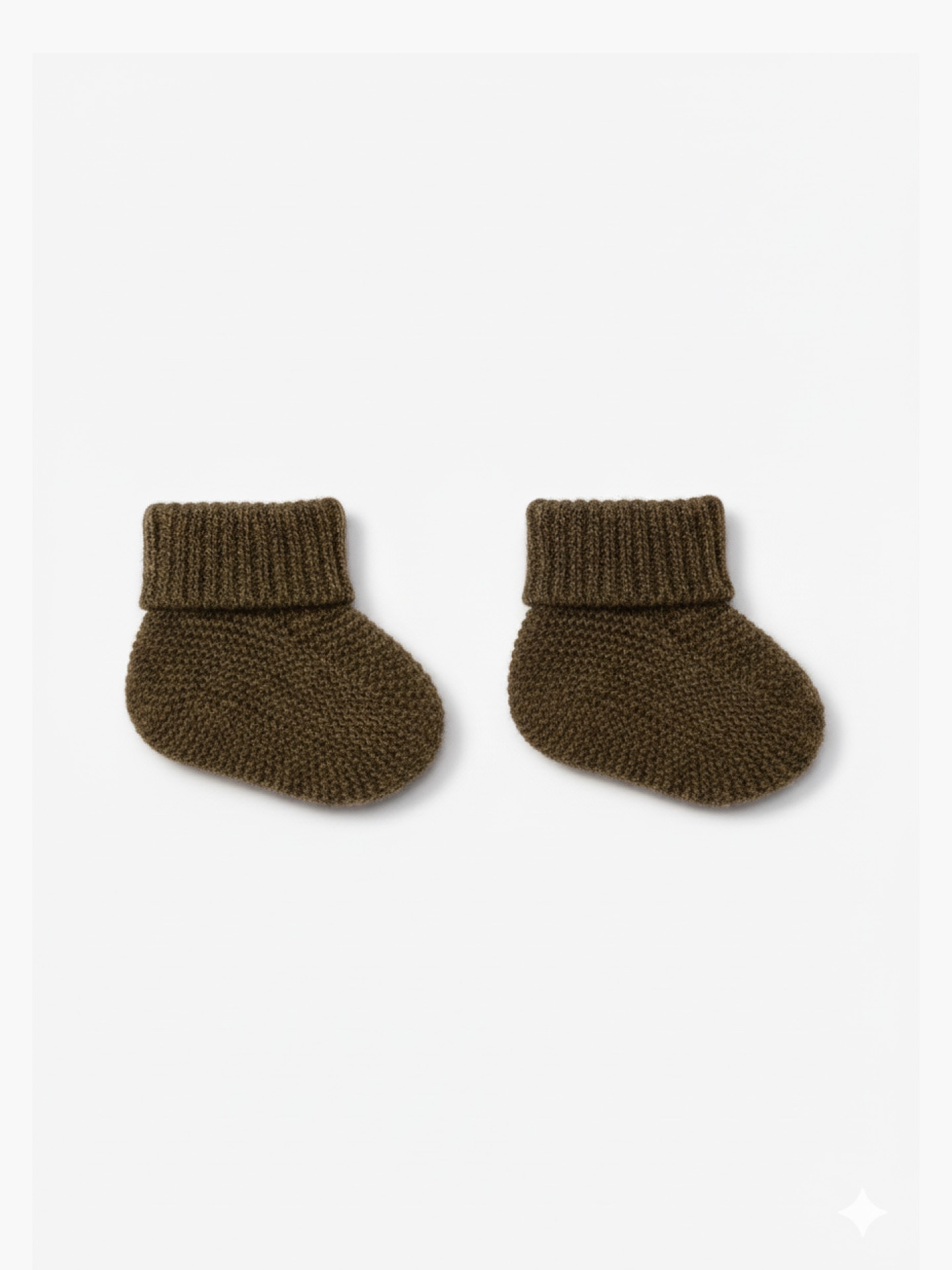 Knitted wool booties