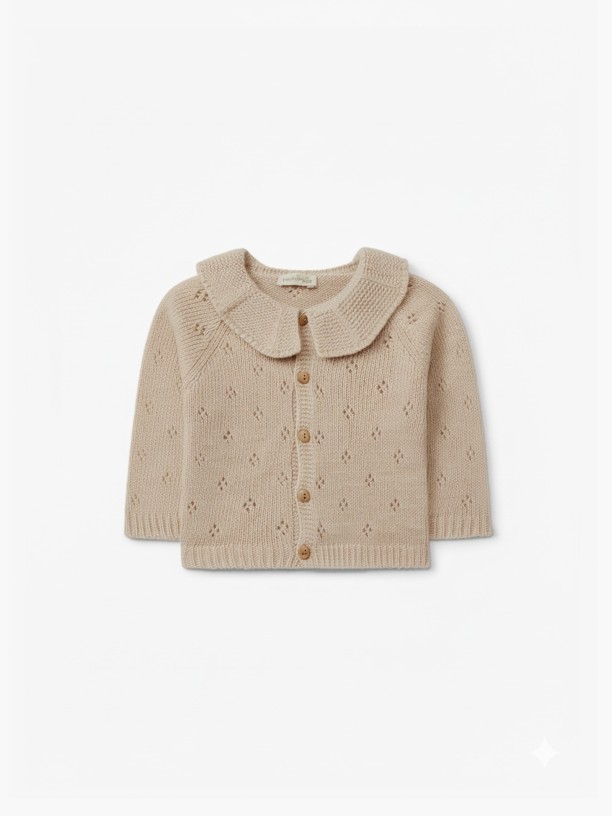 Knitted wool cardigan