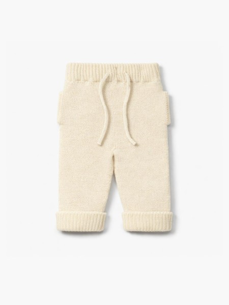 Knitted wool trousers