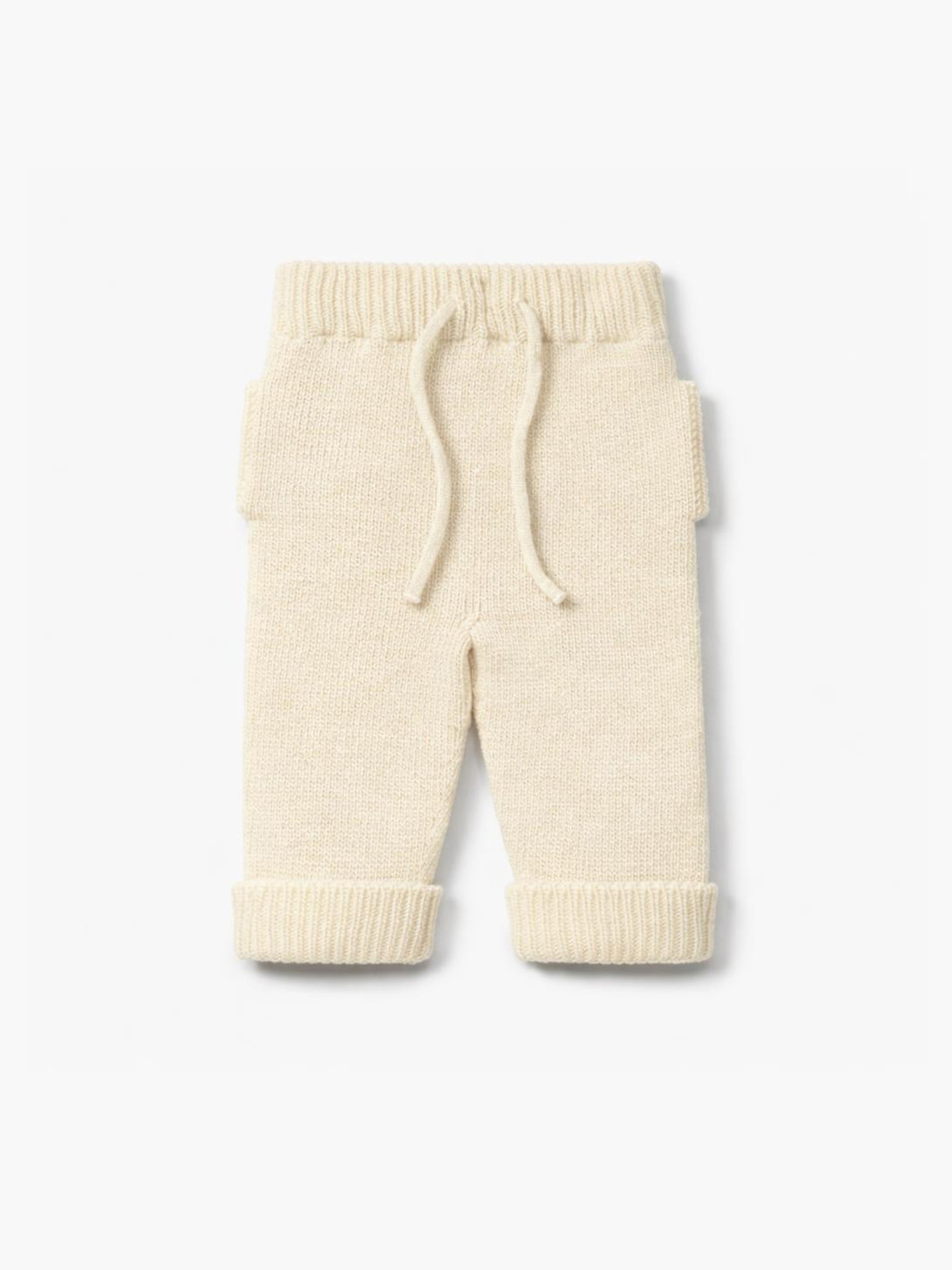 Knitted wool trousers
