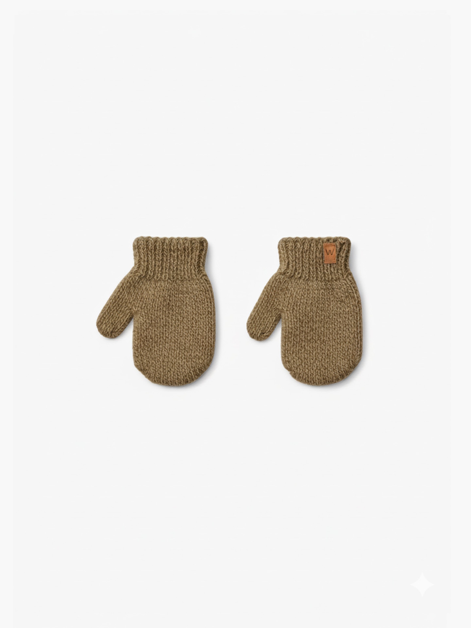 Knitted wool mittens