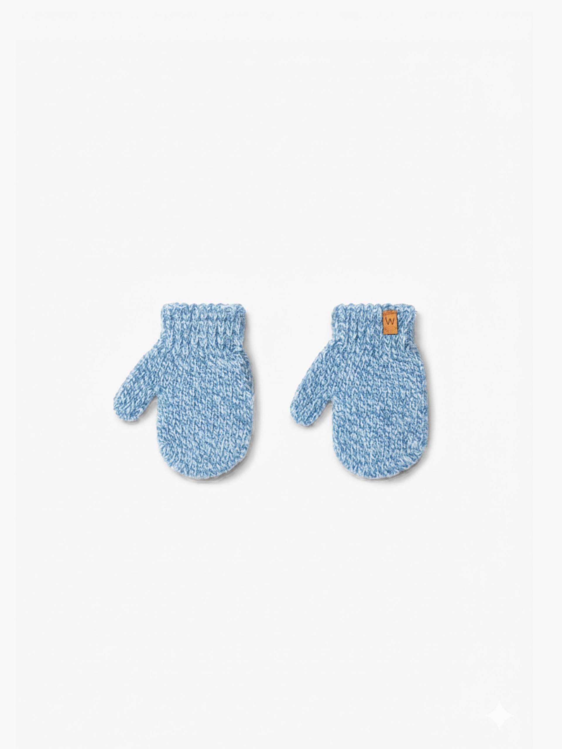 Knitted wool mittens