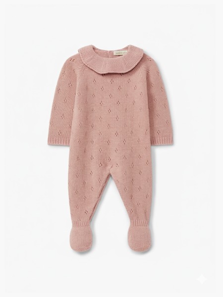 Knitted wool babygrow