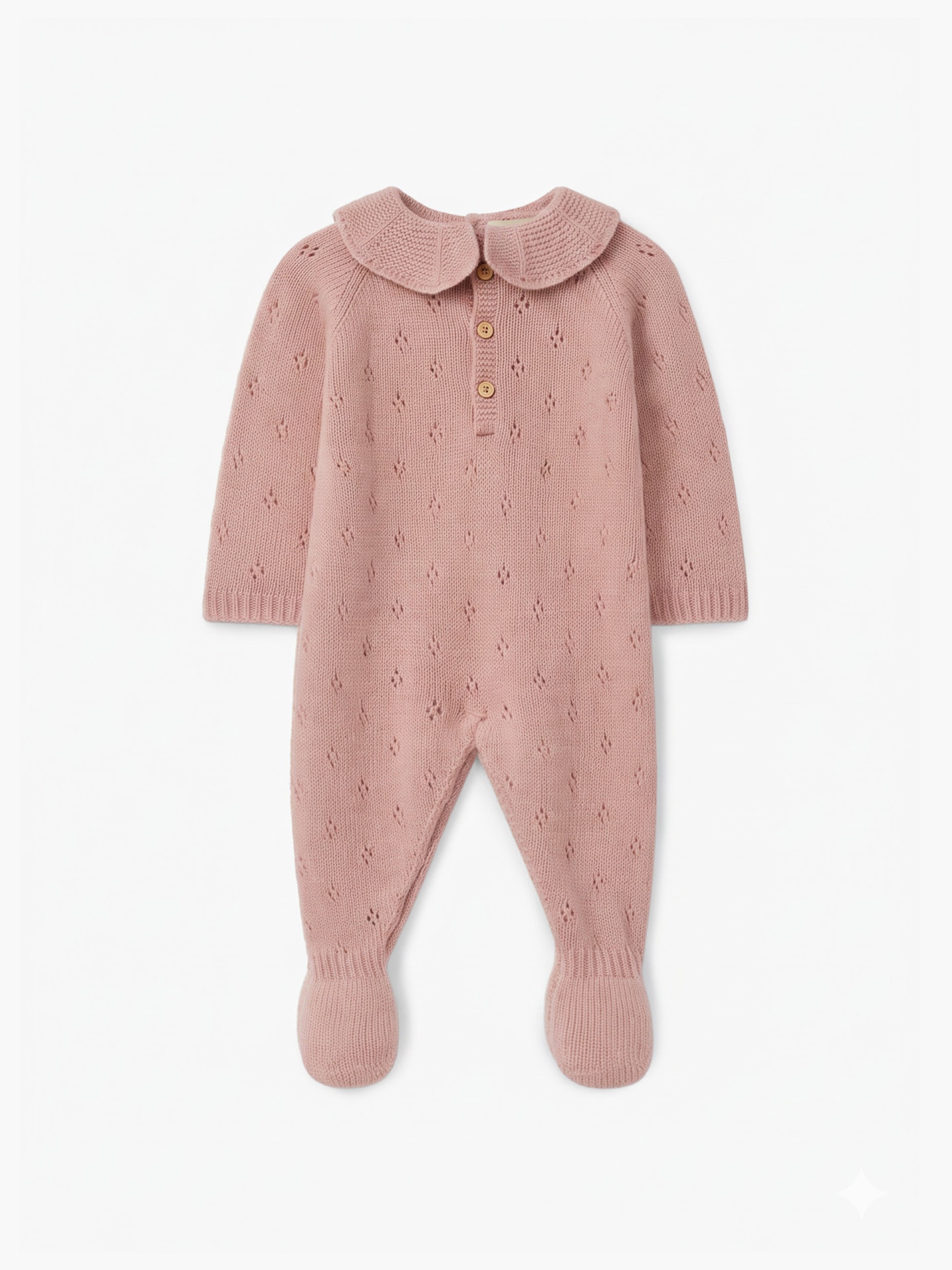 Knitted wool babygrow