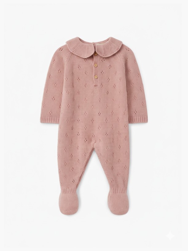 Knitted wool babygrow Knitted wool babygrow