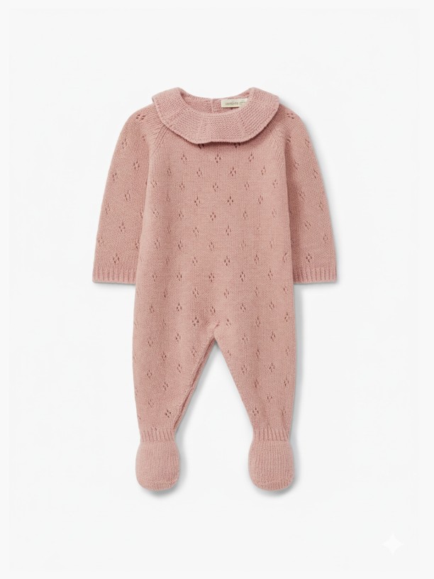 Knitted wool babygrow Knitted wool babygrow