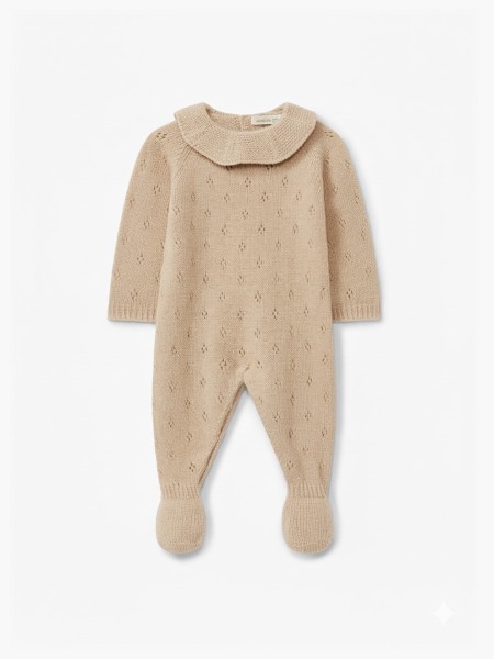Knitted wool babygrow Knitted wool babygrow