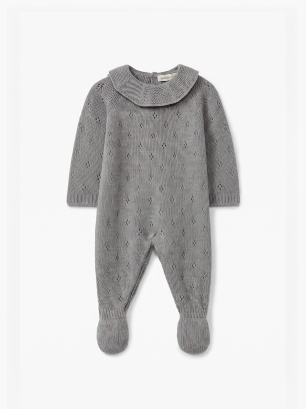 Knitted wool babygrow Knitted wool babygrow
