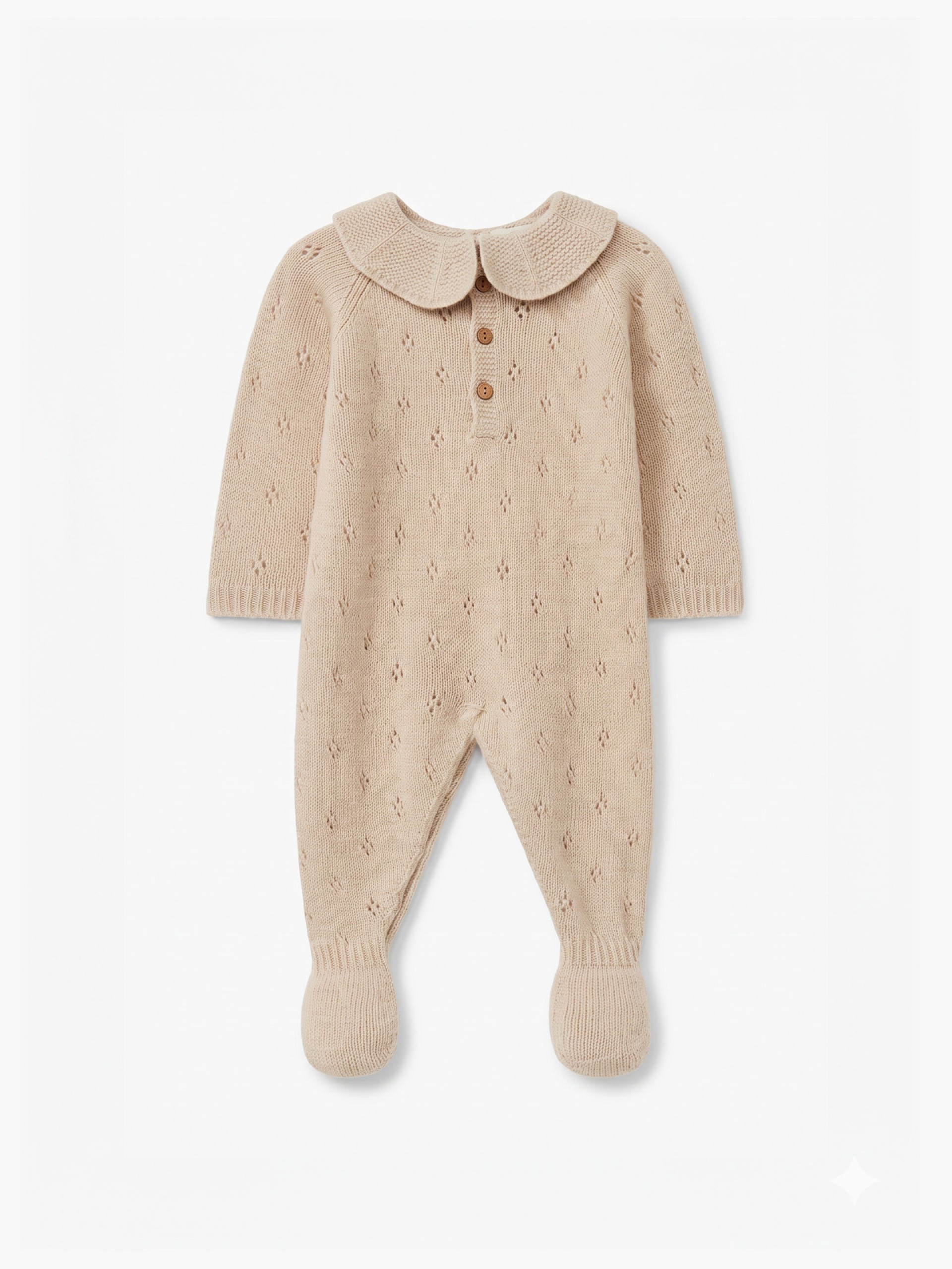 Knitted wool babygrow