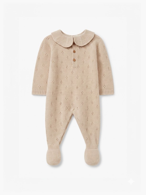Knitted wool babygrow Knitted wool babygrow