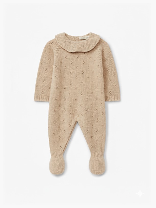 Knitted wool babygrow Knitted wool babygrow