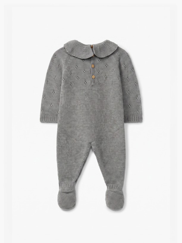 Knitted wool babygrow Knitted wool babygrow