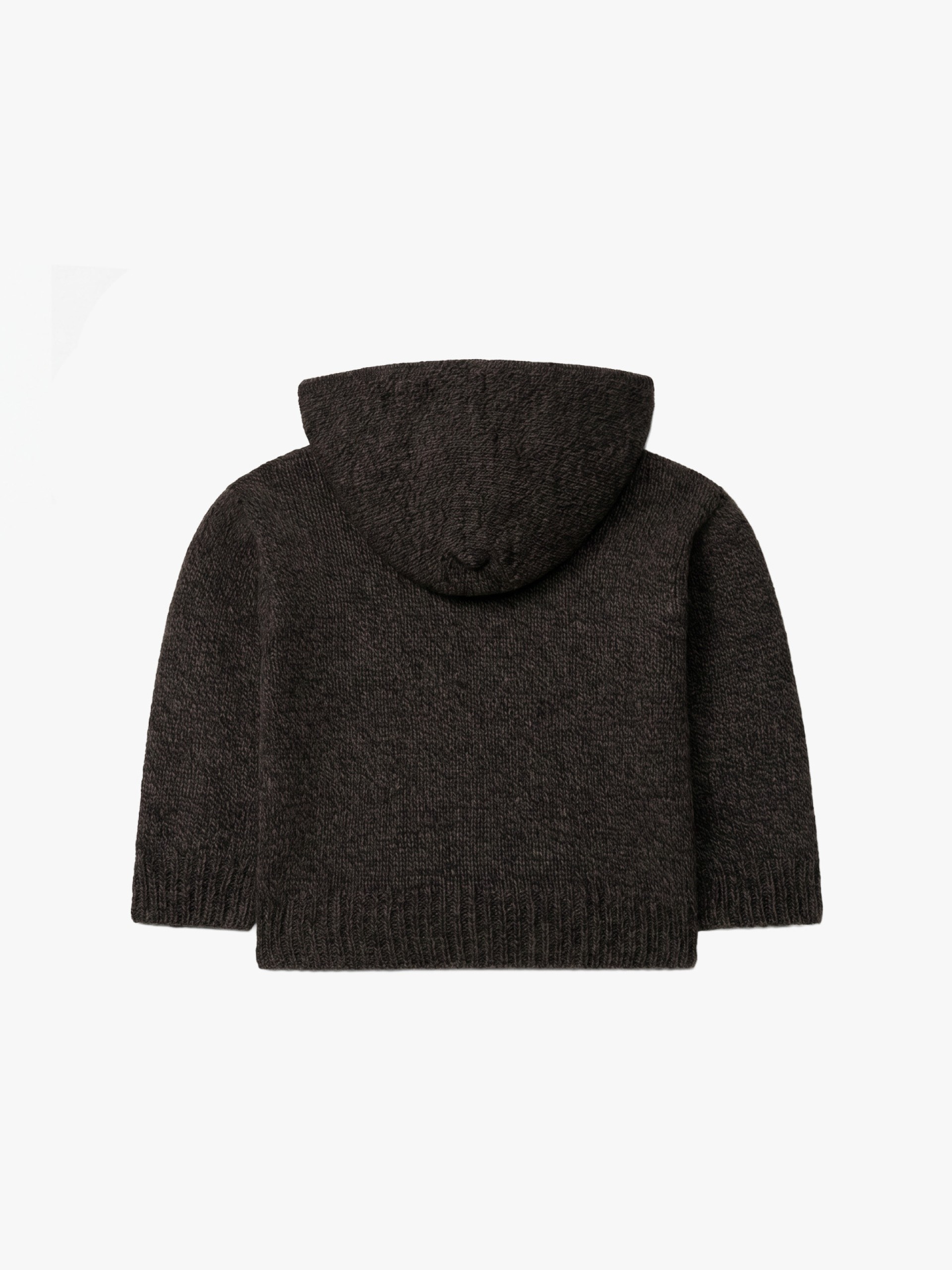 Hooded wool cardigan