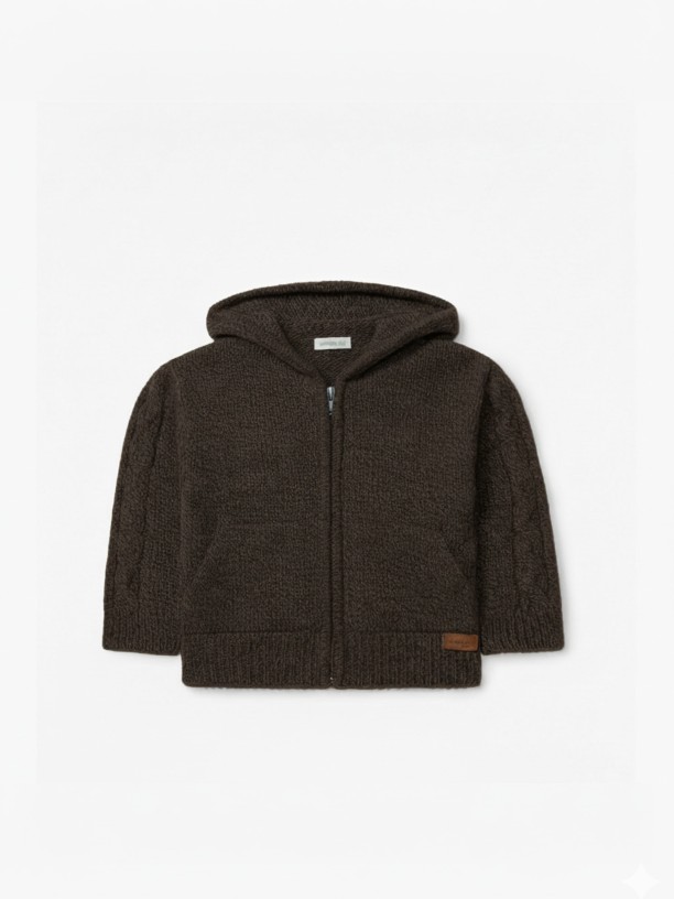Hooded wool cardigan Hooded wool cardigan