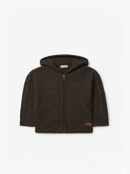 Hooded wool cardigan Hooded wool cardigan