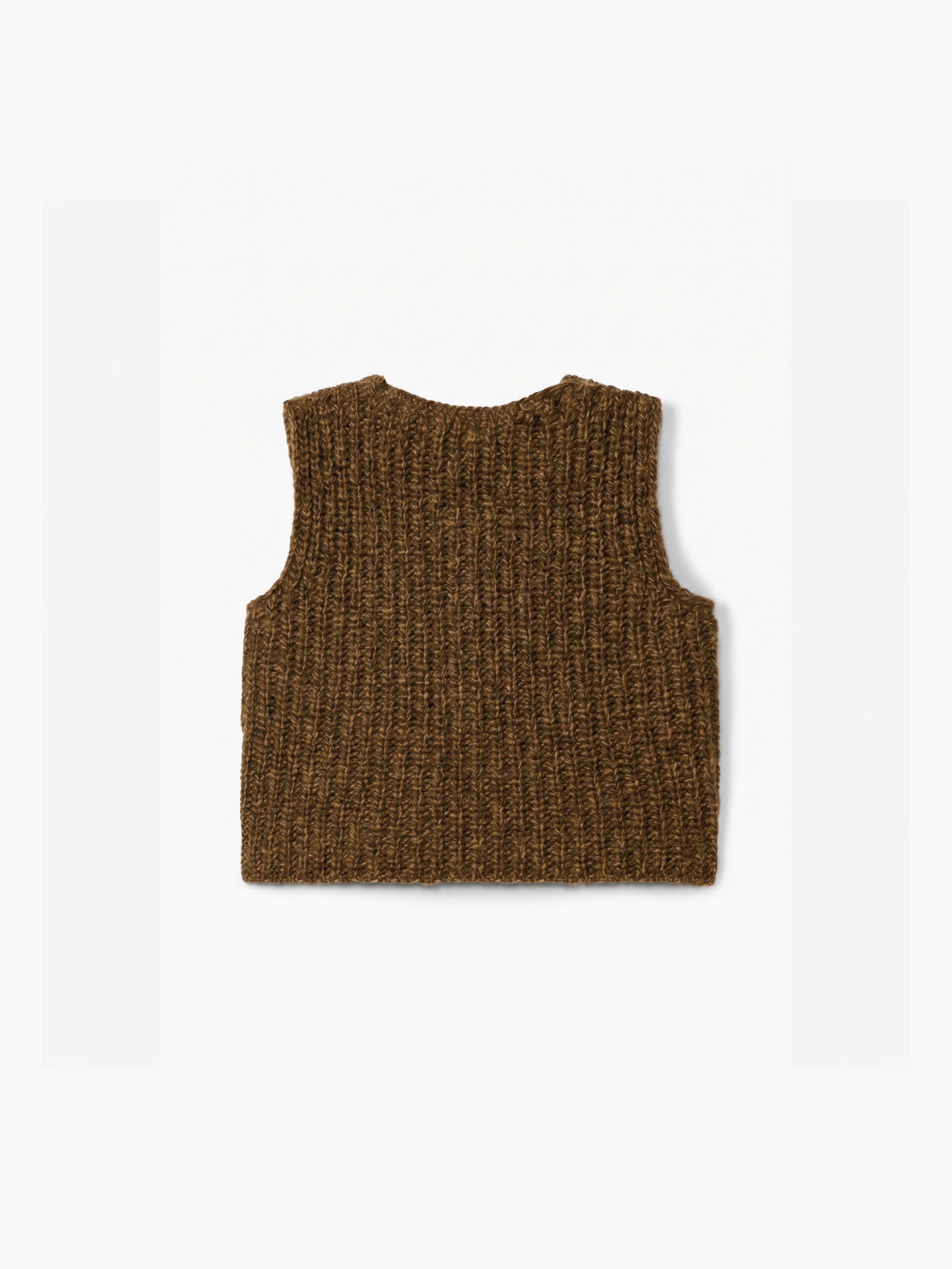 Knitted wool vest