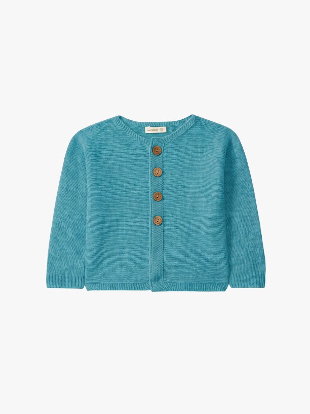 Knitted wool cardigan