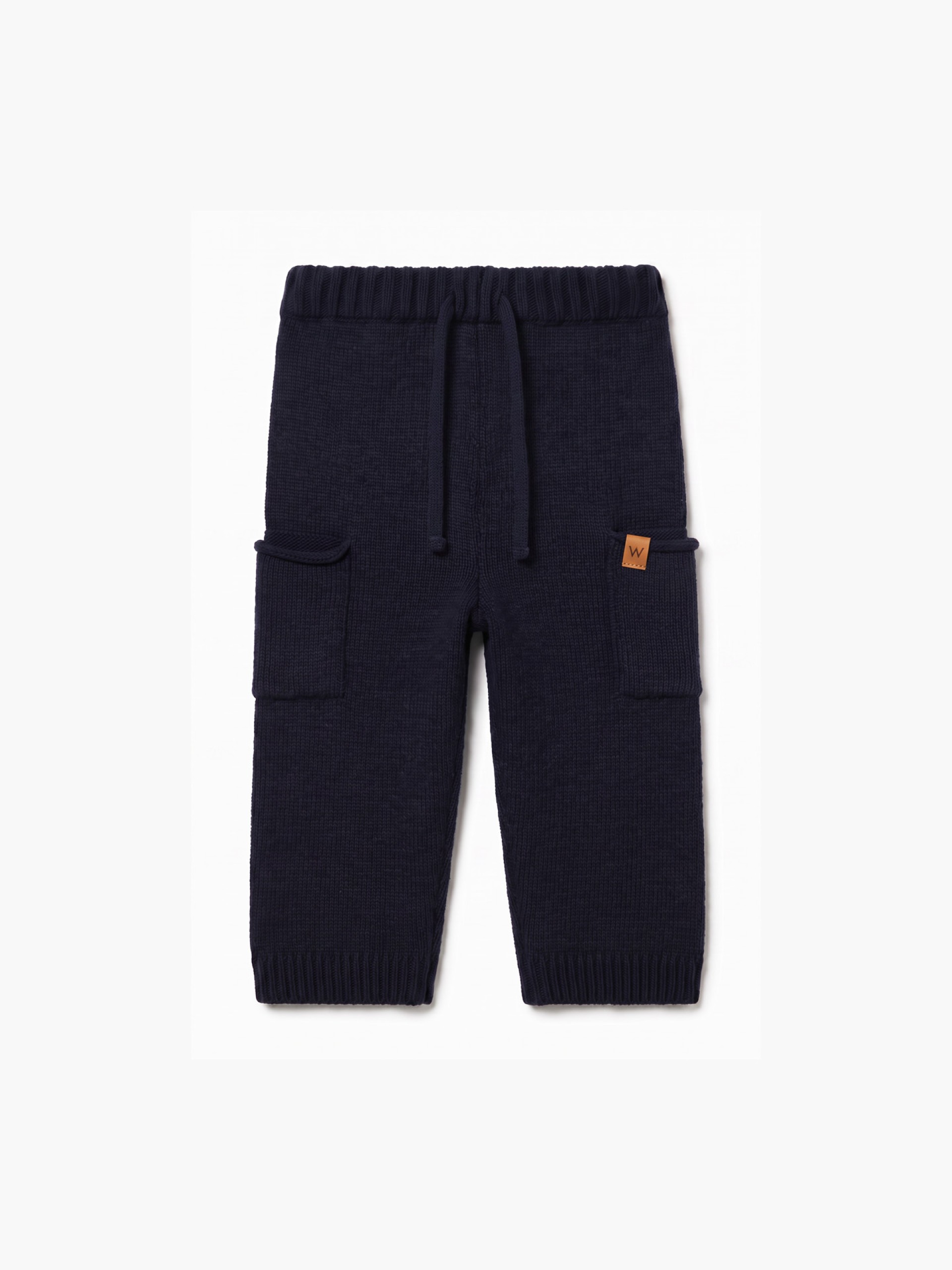 Knitted wool trousers