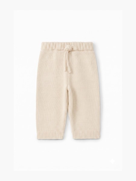 Knitted wool trousers
