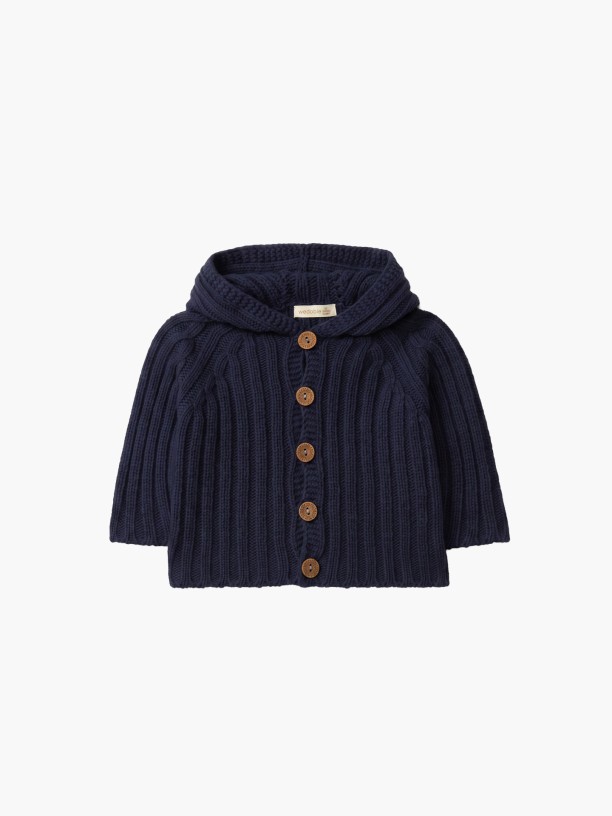 Hooded wool cardigan Hooded wool cardigan