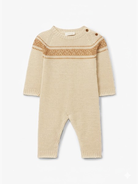 Knitted jacquard babygrow