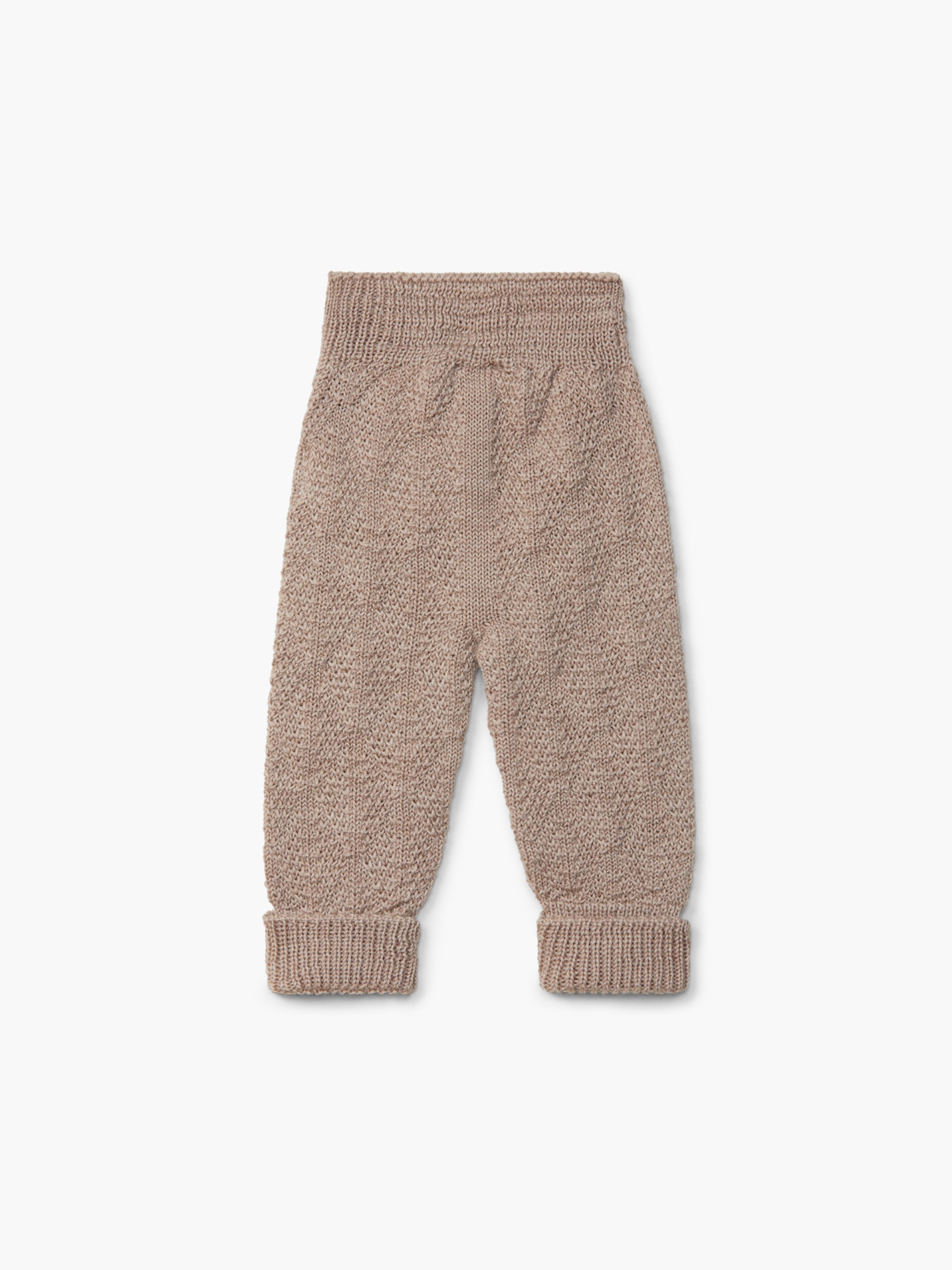 Knitted wool trousers