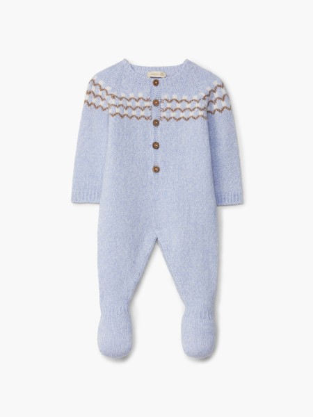 Knitted wool babygrow