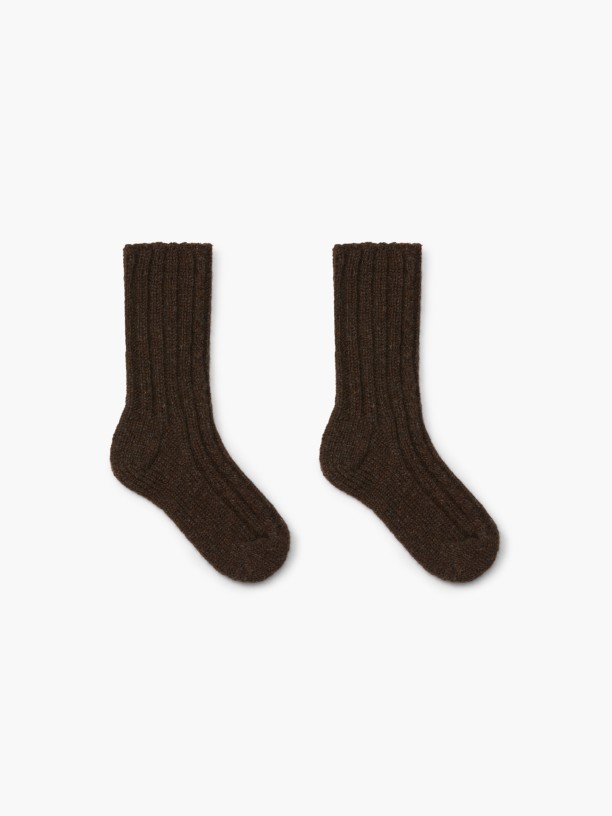 Knitted wool socks