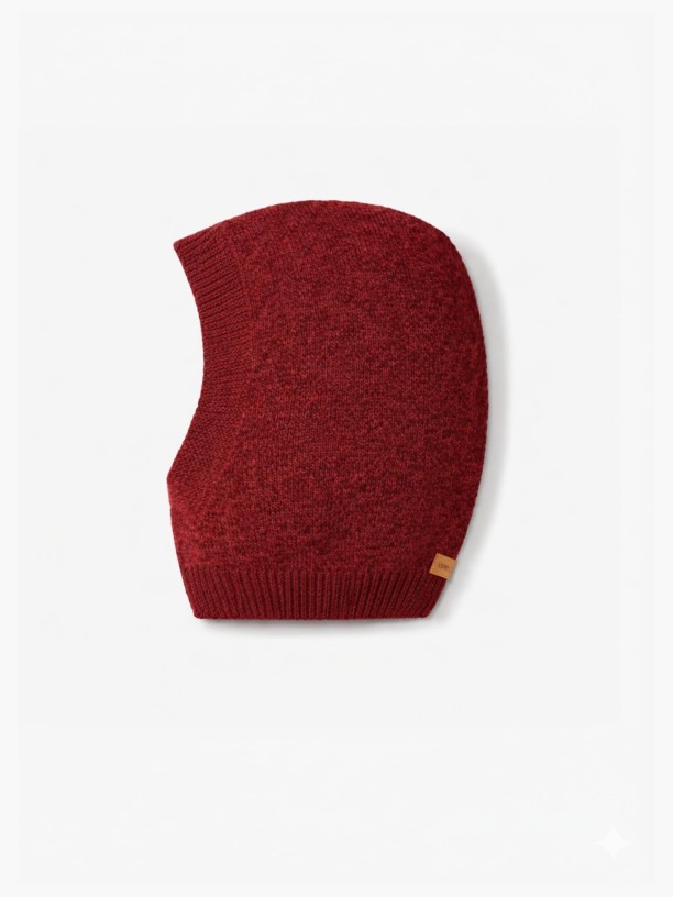 Knitted wool balaclava