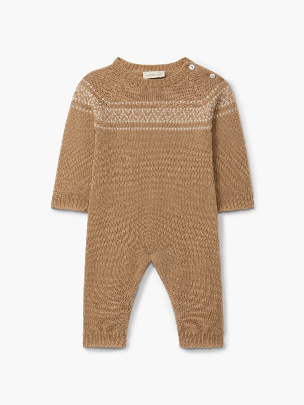 Knitted jacquard babygrow Knitted jacquard babygrow