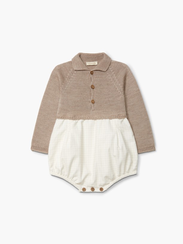Long-sleeved polo shortie Long-sleeved polo shortie