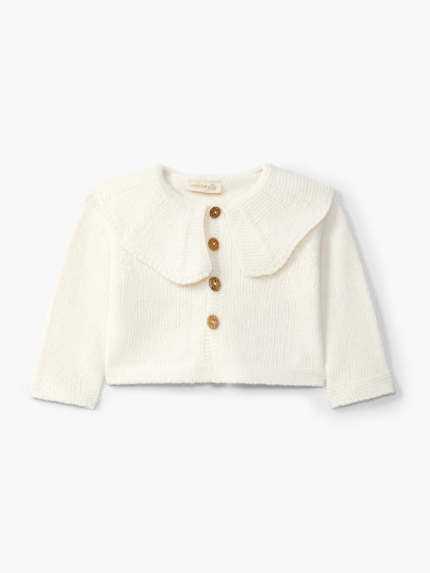 Knitted wool cardigan