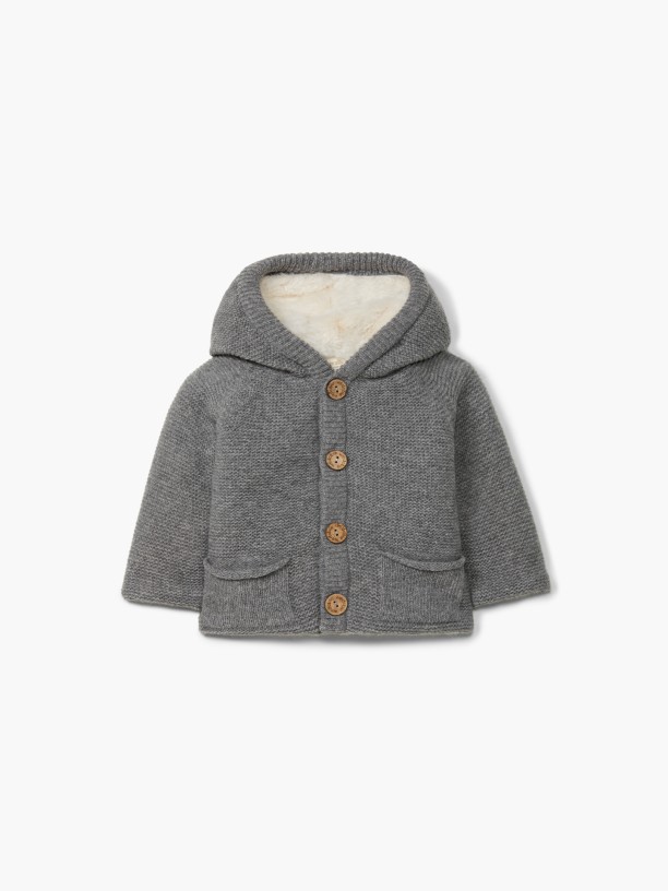 Hooded wool cardigan Hooded wool cardigan