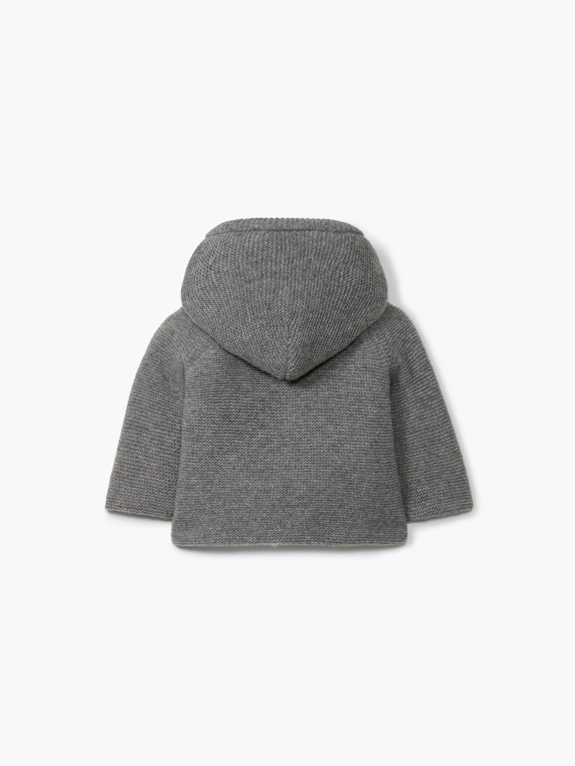 Hooded wool cardigan