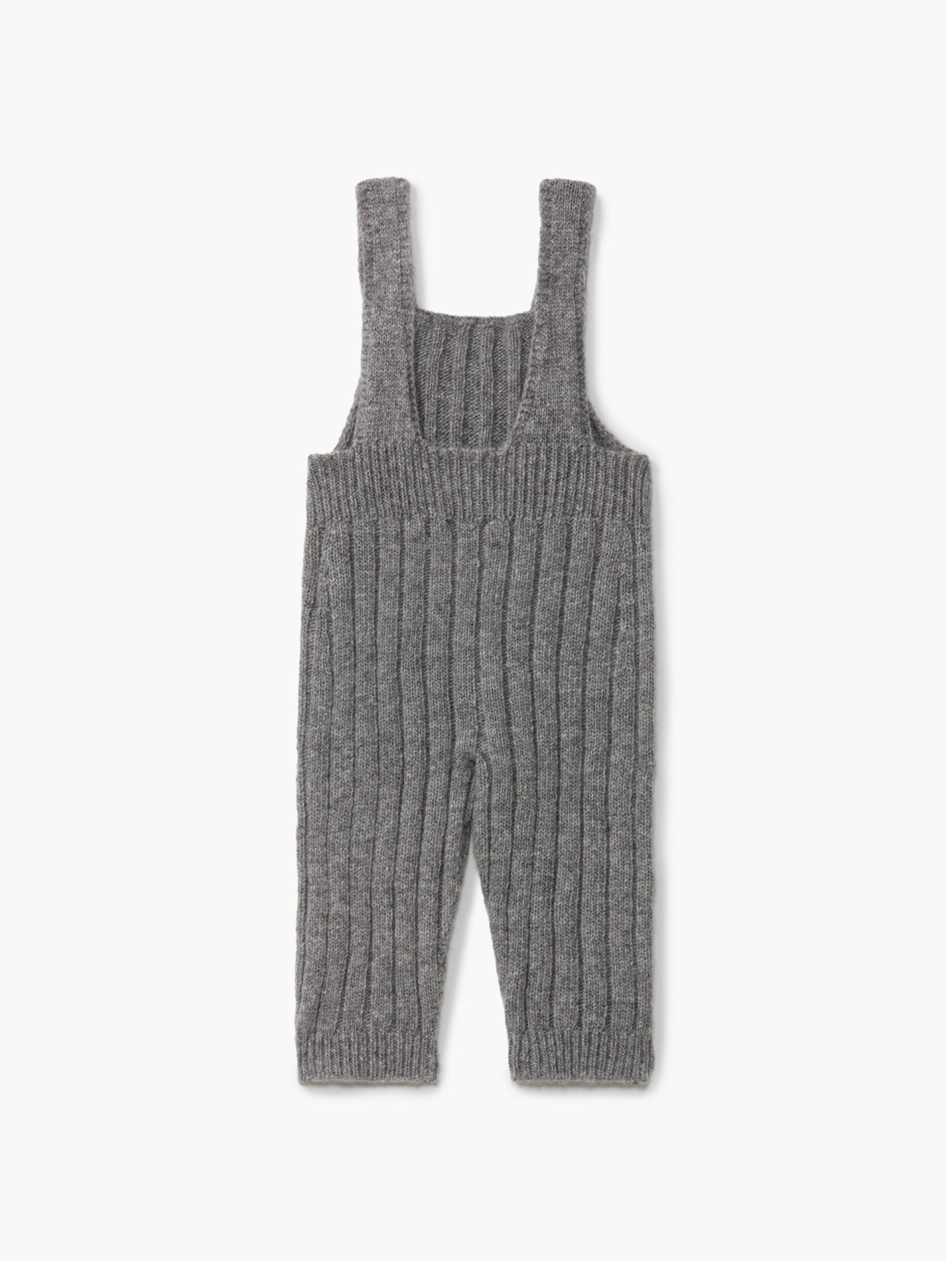 Knitted wool dungarees