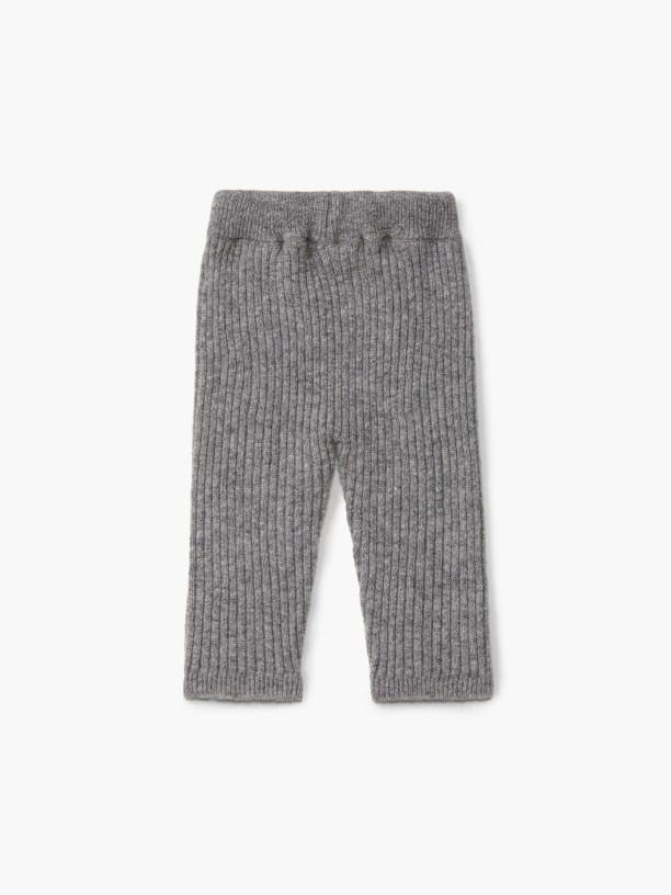 Knitted wool trousers