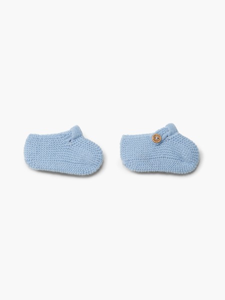Knitted wool booties