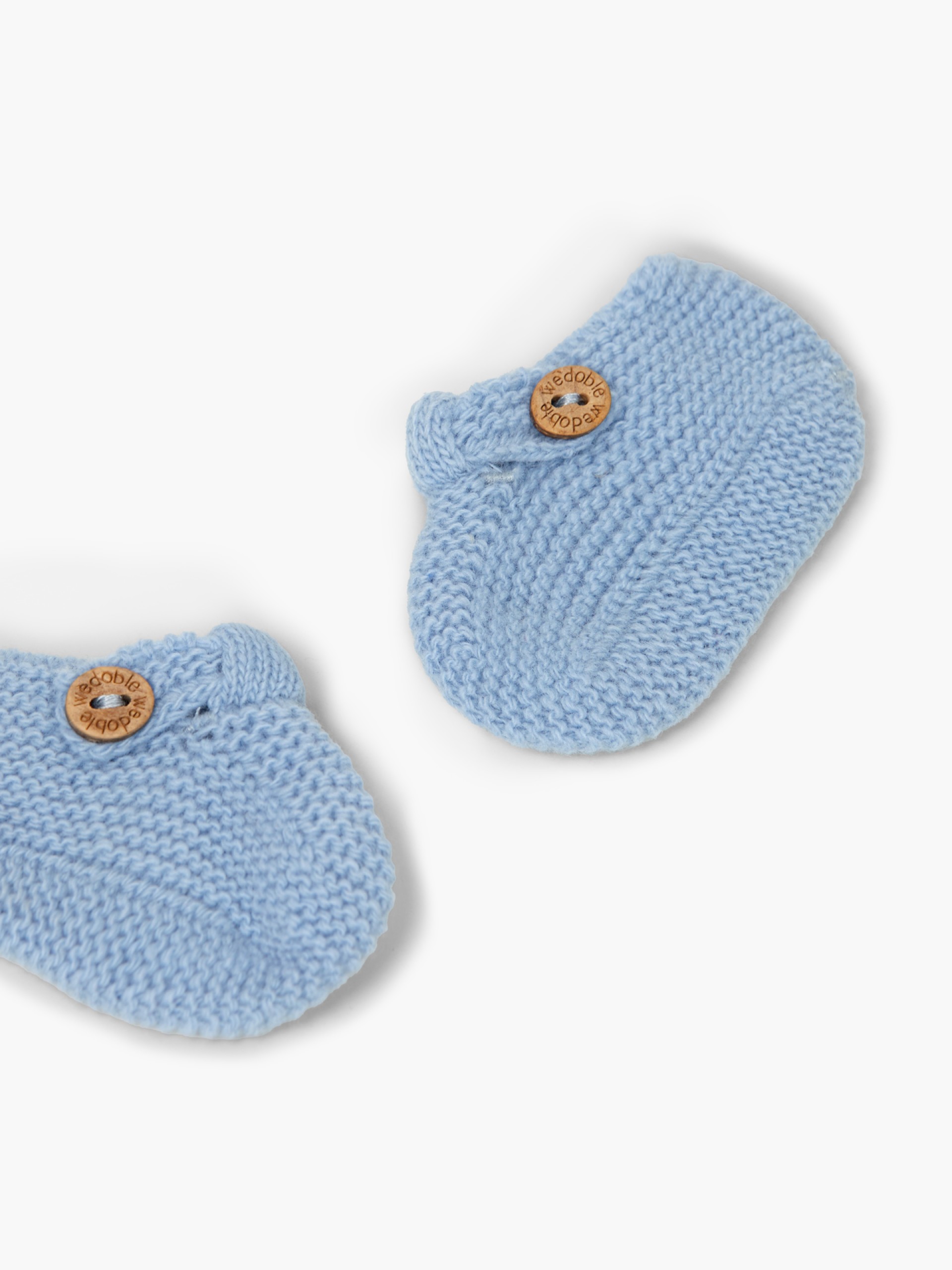 Knitted wool booties