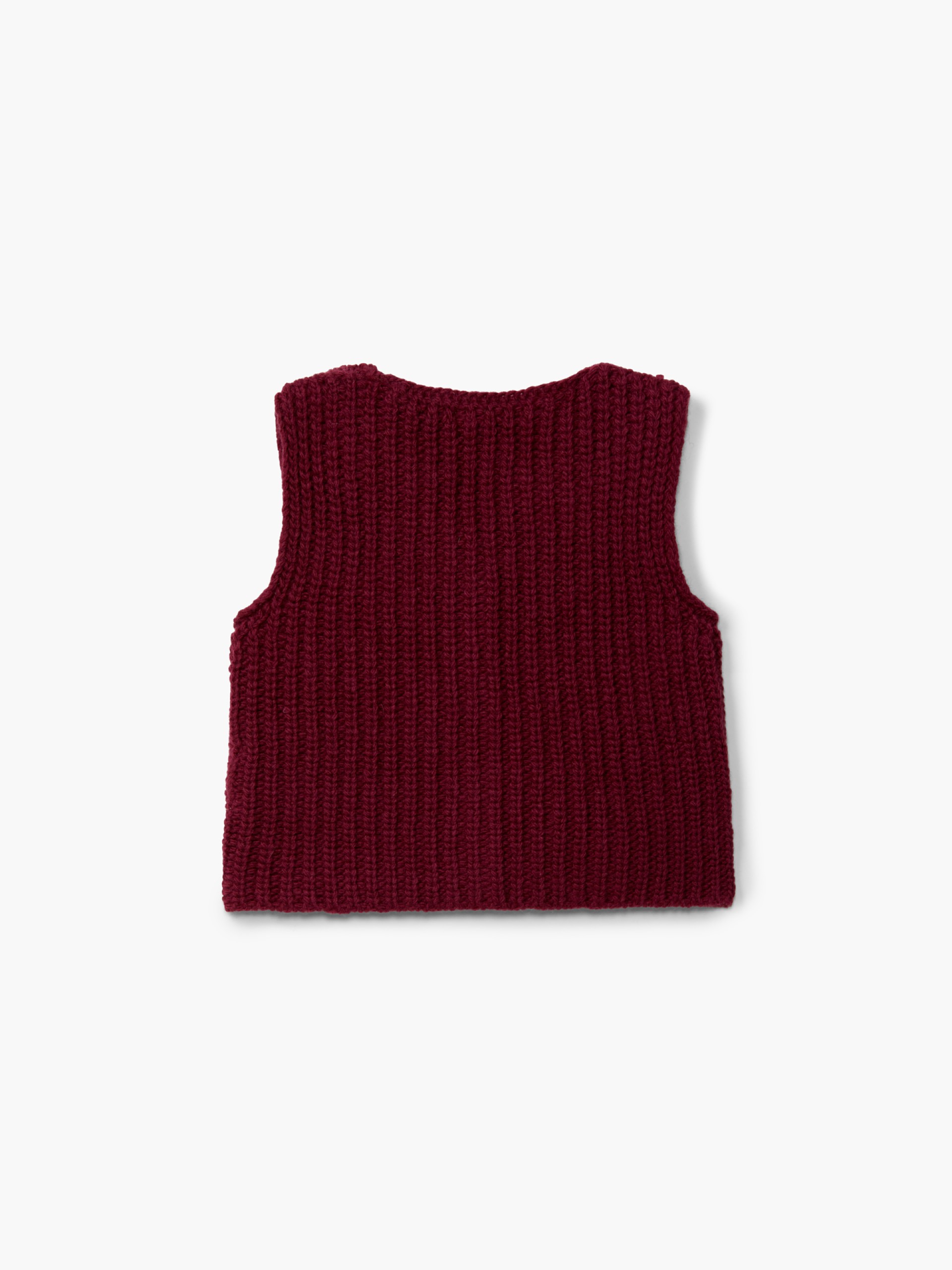 Knitted wool baby vest