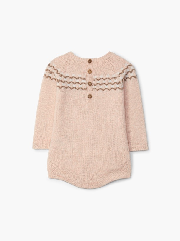 Knitted jacquard shortie Knitted jacquard shortie