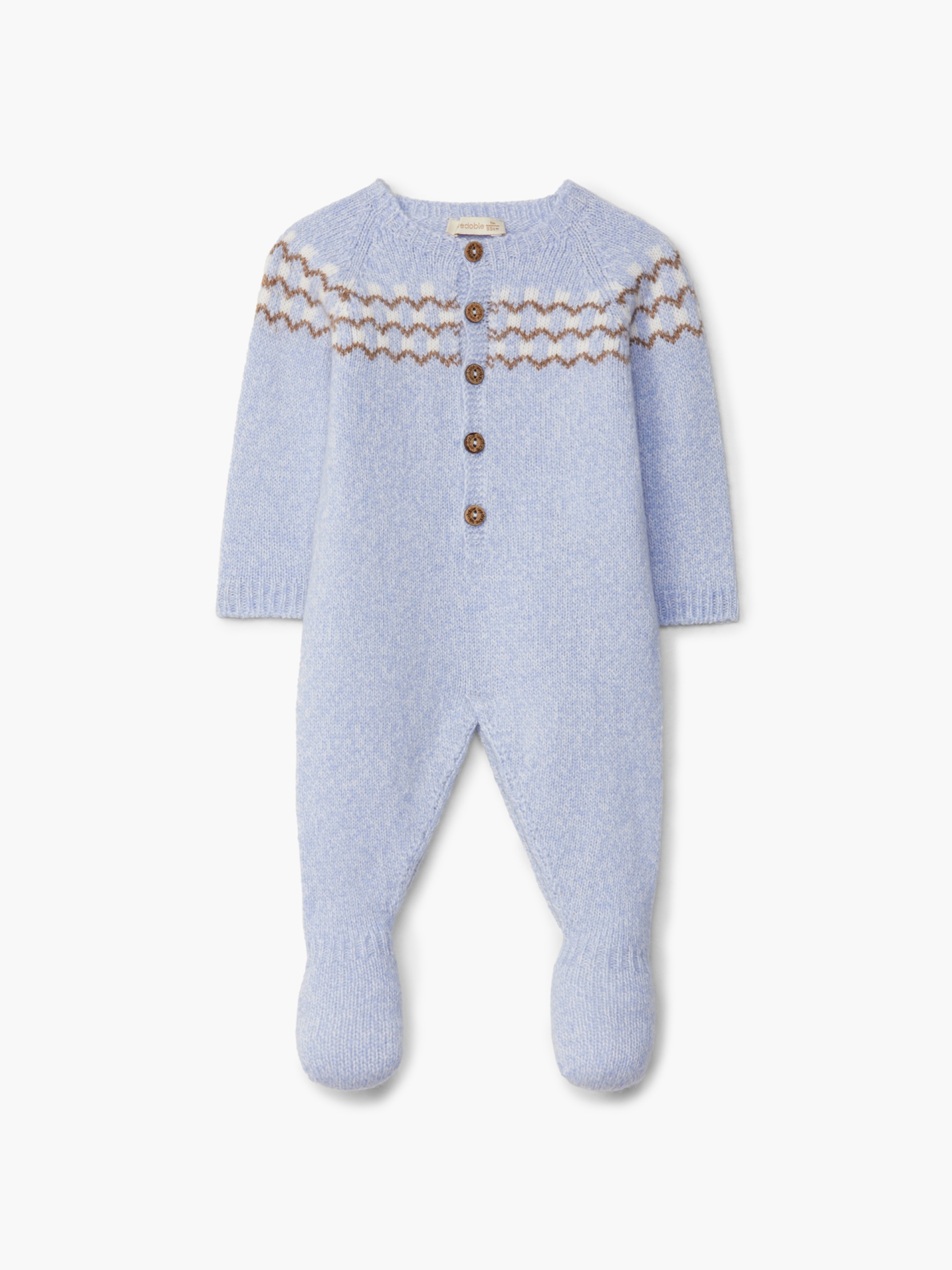 Knitted wool babygrow