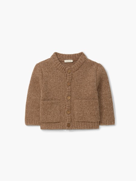 Knitted wool cardigan