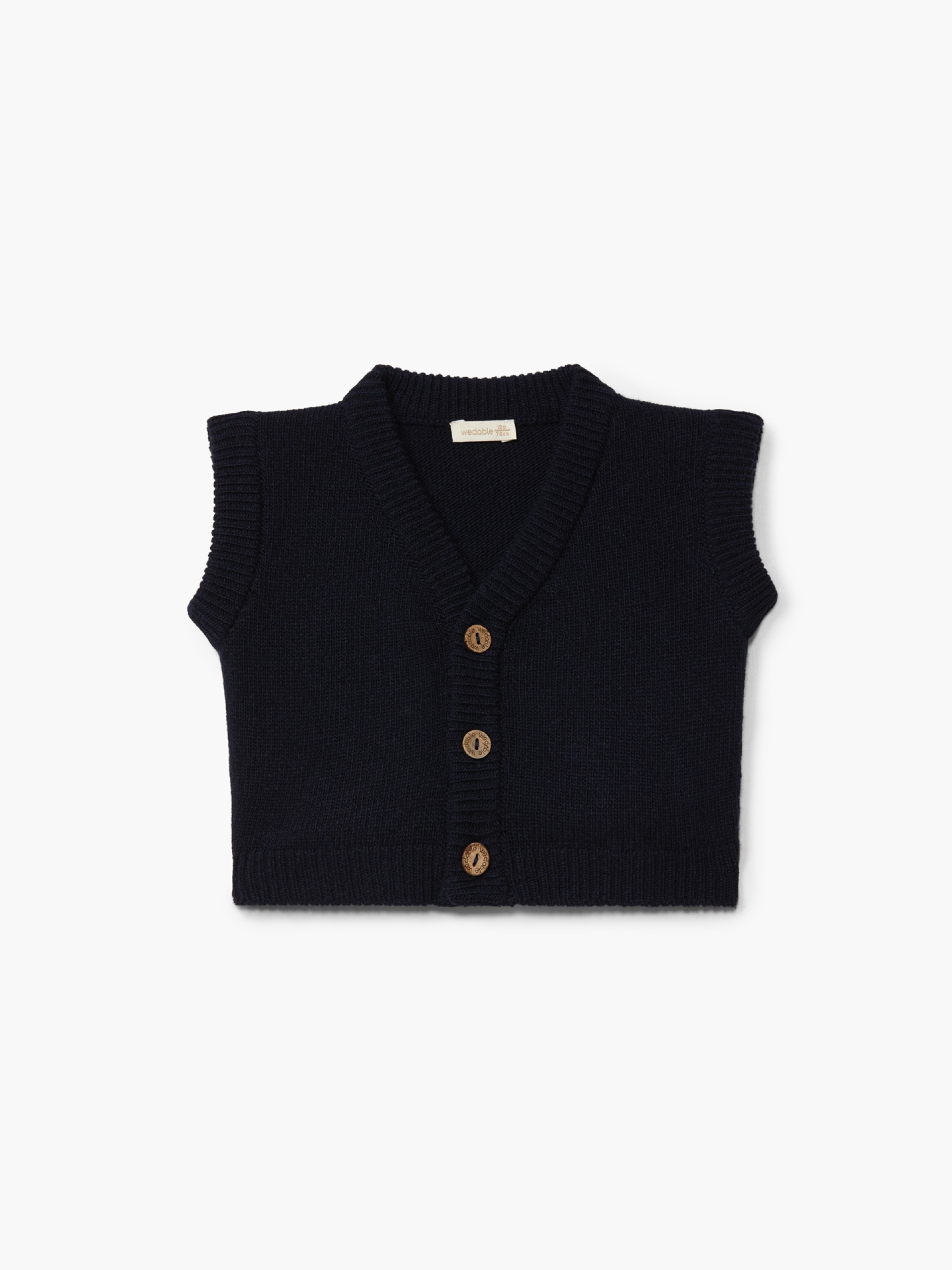 Knitted wool vest