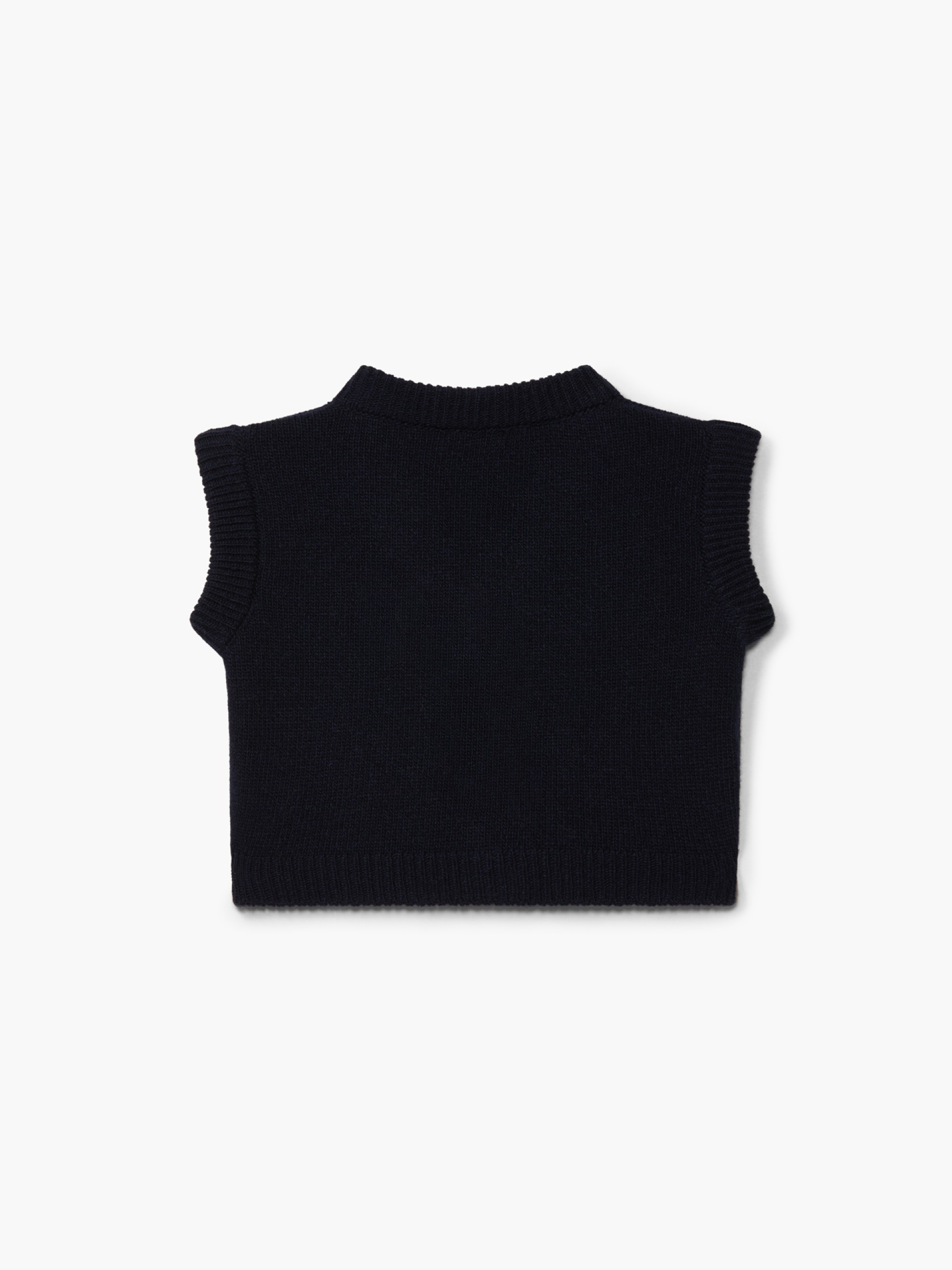 Knitted wool vest
