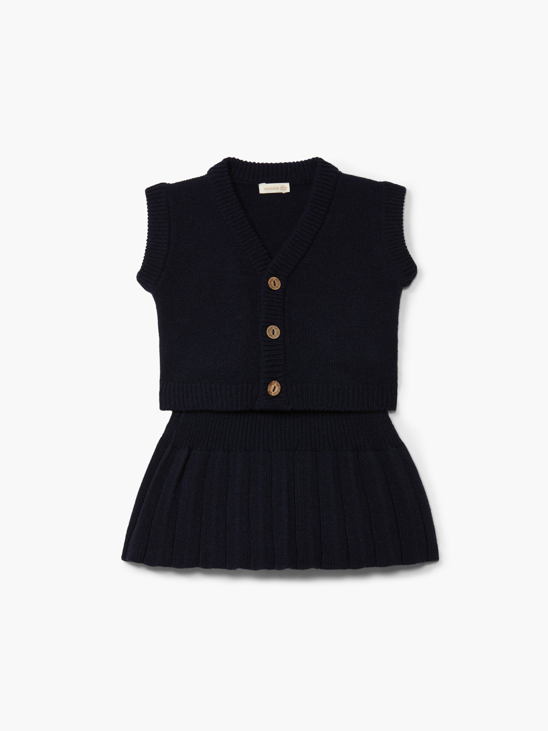 Knitted wool vest