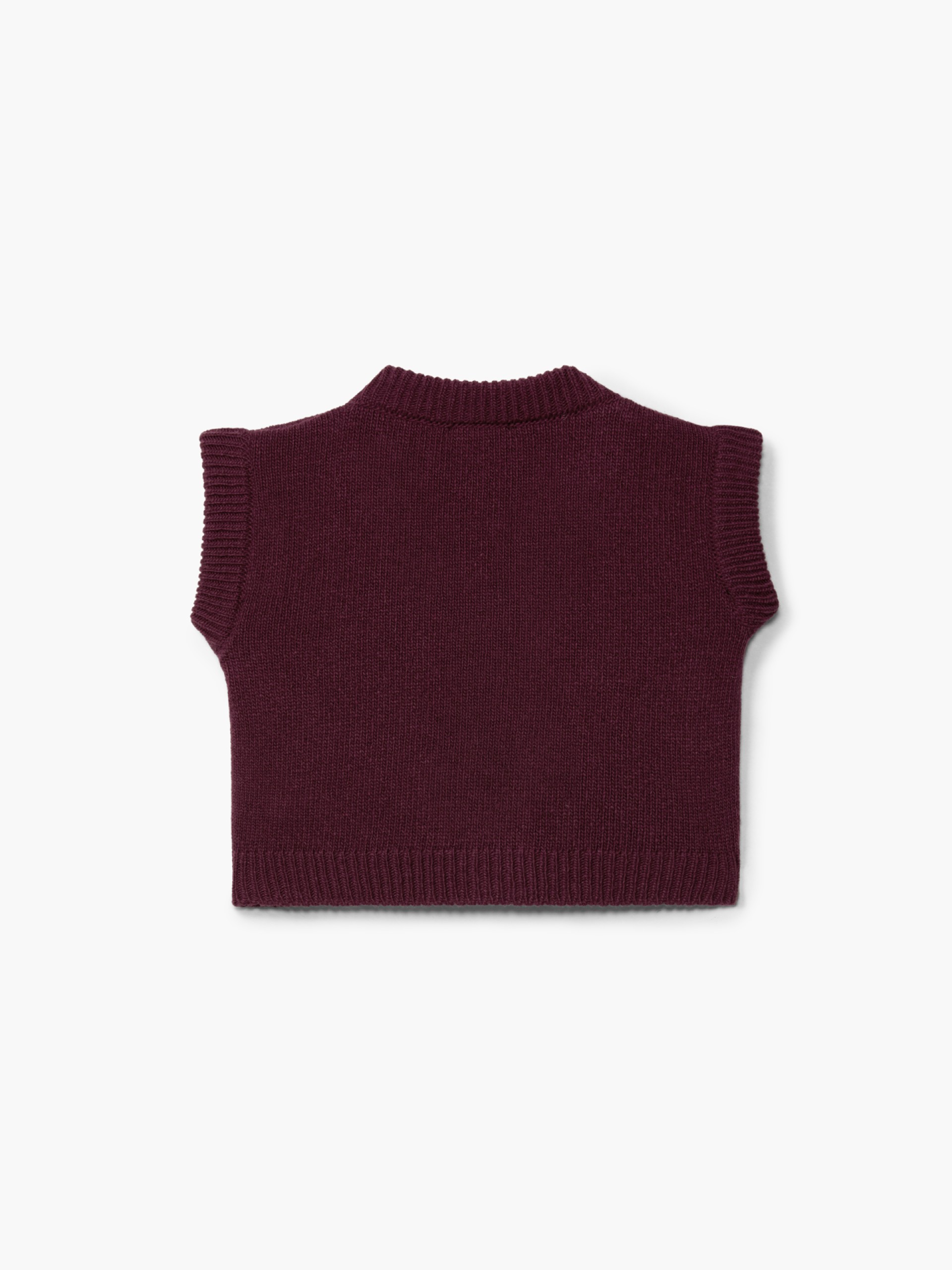 Knitted wool vest