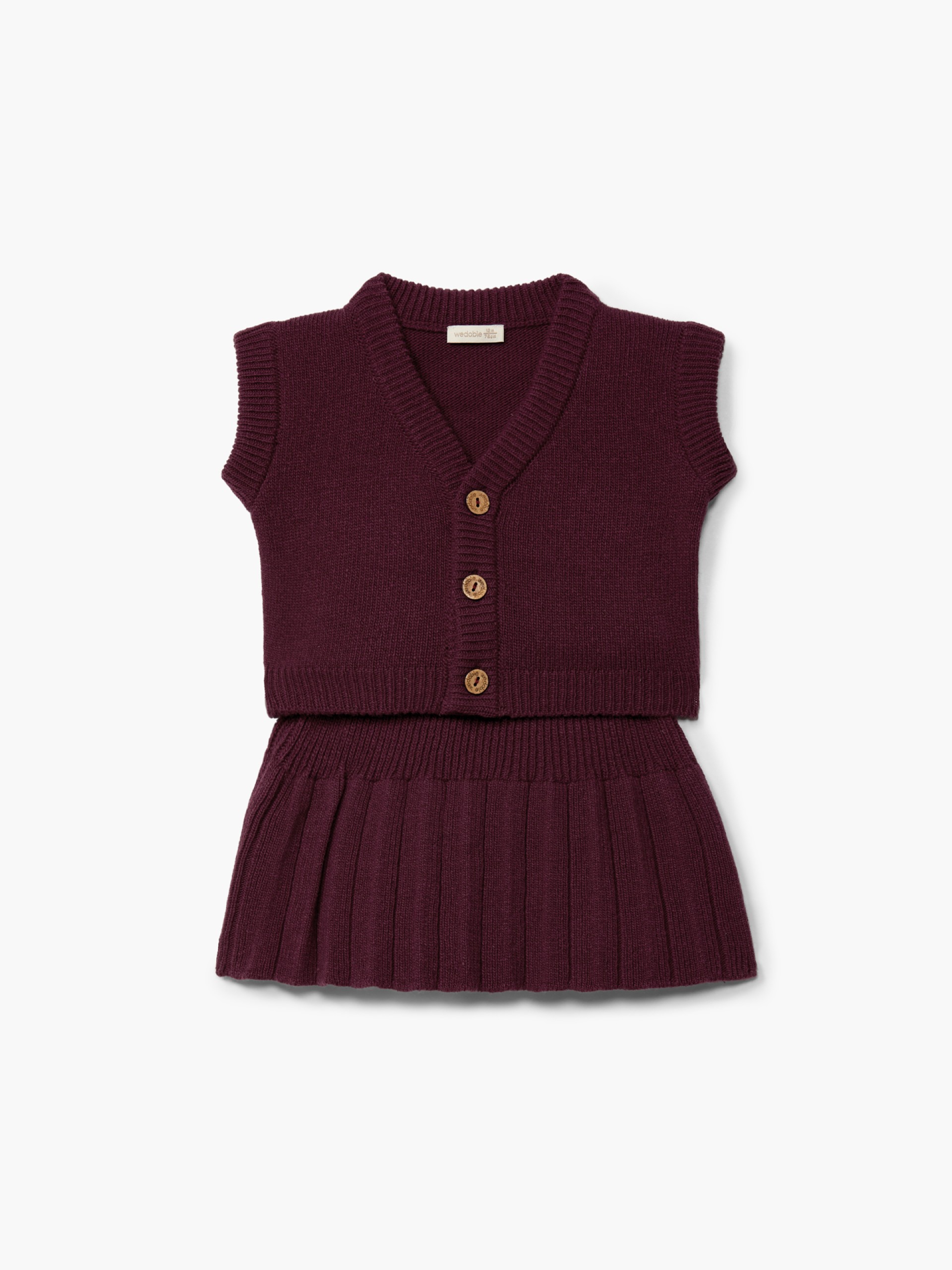 Knitted wool vest